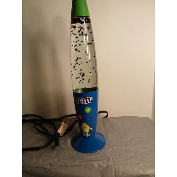 M & M`s Glitter Glow Lava Lamp 2011 Retro Light Works/ With Bulb Tested Works - Picture 10 of 16